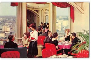 Stouffers TOP OF THE MARINE Milwaukee, WI Restaurant Bar 1950er Vintage Postkarte - Bild 1 von 2