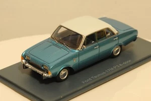 1:43 NEO Scale Models NEO44555 Ford Taunus 17M P3 4 door (Pale Blue & White) - Picture 1 of 9