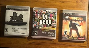 PS3 Music Games Bundle DJ Hero, DJ Hero 2, Def Jam Rapstar - With Manual 2010 - Picture 1 of 7