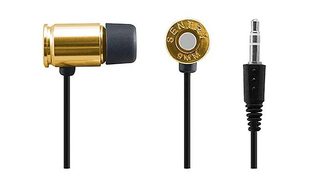 Sentry Hm9mg 9mm Bullet Earbuds With Mic Gold