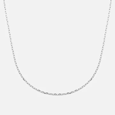 Collana Forçat 50Cm In Argento Massiccio 925/000 Rodiato Gioielli Unisex - Immagine 1 di 3