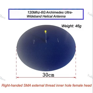 1PCS 120 MHz - 6 GHz Ultra-wideband Circularly Polarized Antenna Right-handed - Picture 1 of 5