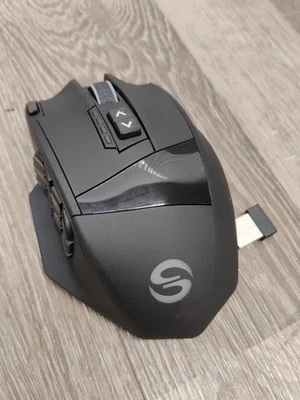 UtechSmart Mouse Venus Pro US-D16000-WGM Black Wireless MMO Gaming W/ Dongle - Image 1 of 4