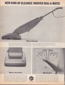 Hoover Dial 1963 Life Print-A-Matic. Nuevo tipo de aspiradora aspiradora. Where's the bag - Imagen 1 de 1