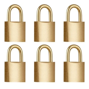 Luggage Lock,Small Brass Locks with Keys, 3/4-Inch Body Width Small Padlock, ... - Picture 1 of 6