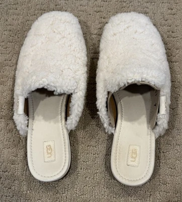 UGG Women's Natural Cream Janaya Cozy Mule Slip On Slippers Size 7.5-WORN ONCE! - Image 1 of 4