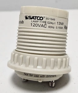 NEW Satco 80/1849, Phenolic w/Uno Ring G24q-1 Self-Ballasted Lamp Adaptor - Picture 1 of 9