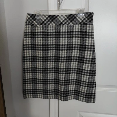 Falda LL Bean Línea A Negra Cuadros Oscura Academia Dinero Antiguo Lana Preppy Para Mujer 10 Foto 1 de 4