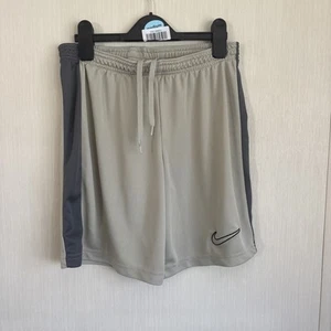 Nike Dri-FIT Academy Men's Global Shorts Beige / Grey Size S (Small) Slim Fit - Picture 1 of 4
