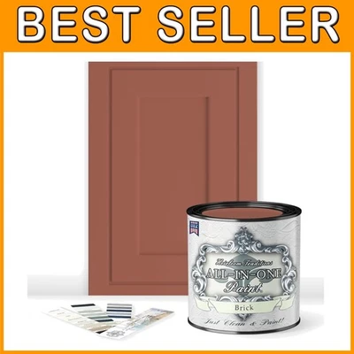 Cuarto de galón de pintura para gabinetes y muebles - ladrillo (canela quemada) Foto 1 de 4