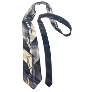 Corbata Pierre Cardin de seda negra y gris para hombre - Imagen 1 de 9