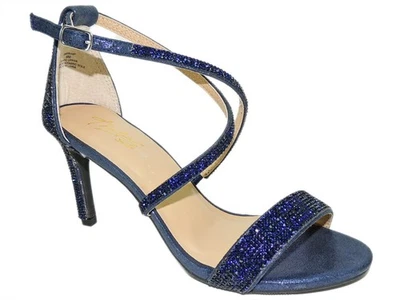 Thalia Sodi Women's Darria Strappy Sandals HEELS Navy BlUE BLING Size 6M NEW  - Image 1 of 4