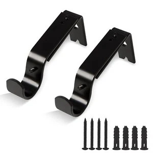 Heavy Duty Adjustable Curtain Rod Hooks2 Pcs Premium Curtain Rod Brackets for... - Picture 1 of 6