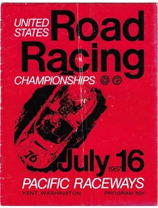 1967 Pacific Raceways USRRC race program, SCCA, won by Mark Donohue - Picture 1 of 6