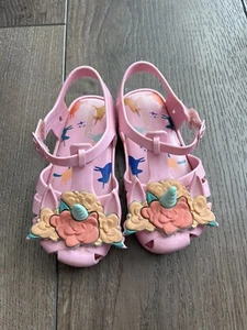 Mini Melissa Pink Unicorn Sandals Girls Size 9 - Picture 1 of 10