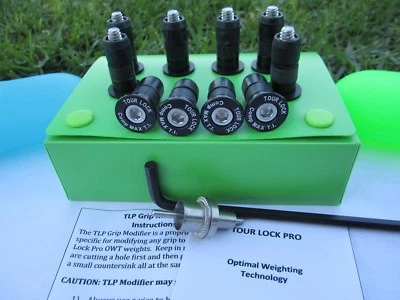 Contador de balanza Tour Lock Pro 10 piezas con peso(NEGRO-12g) Juego de plancha/cuña con herramientas/manual Foto 1 de 4