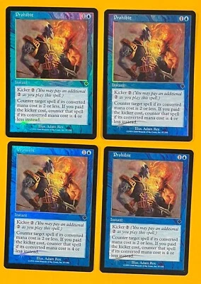 MTG PROHIBIT (Foil) (x4) Invasion (OldManMTG 011-767) - Image 1 of 3
