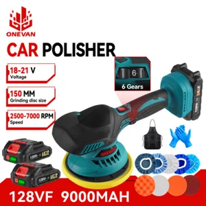 Cordless Car Polisher Buffer Sander Set Polishing Machine 6 Gears + Battery Kit - Picture 1 of 16
