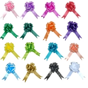 PULL BOWS LARGE 50mm QUALITY Wedding Car Present Easter Xmas Party Gift Wrap - Picture 1 of 38