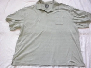 CAMISA POLO MANGA CORTA MARCA SADDLEBRED DISEÑO CUADRADO VERDE PÁLIDO HOMBRE GRANDE 3XLT - Imagen 1 de 2