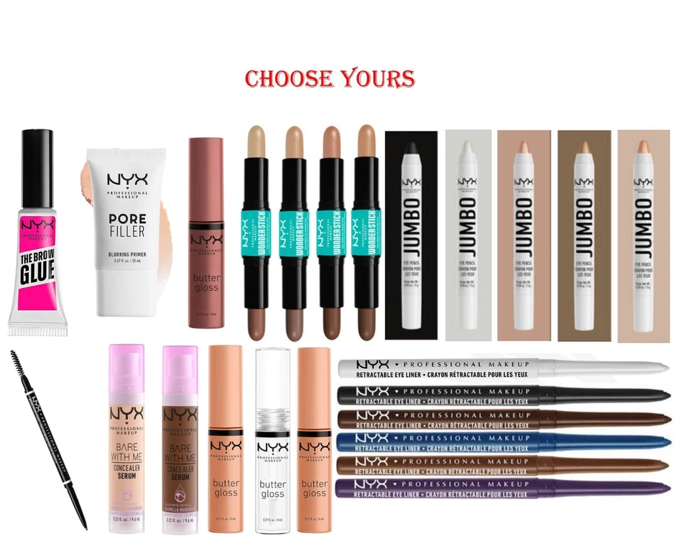 NYX Concealer/Eye-Brow Pencil/Lip Gloss/Primer/Base/Wonder Stick - CHOOSE YOURS - Image 1 of 1