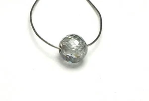SILVER GRAY DIAMOND 6mm Faceted Round Focal Bead 2 carats - Imagen 1 de 2