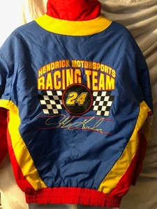 Vintage Muskatnuss Nascar Jeff Gordon Motorsports Racing Team Jacke Größe M *mit AUSGABE - Bild 1 von 12