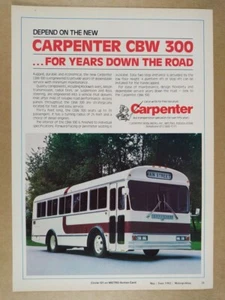 1982 Carpenter CBW 300 Bus vintage print Ad - Picture 1 of 1