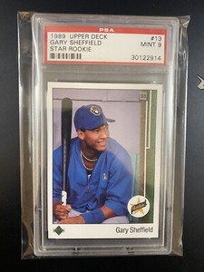 1989 Upper Deck Gary Sheffield Star Rookie Card #13!!  Graded PSA Mint 9!!