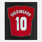 Framed Teddy Sheringham Signed Manchester United Shirt 1999 Treble [Mini]