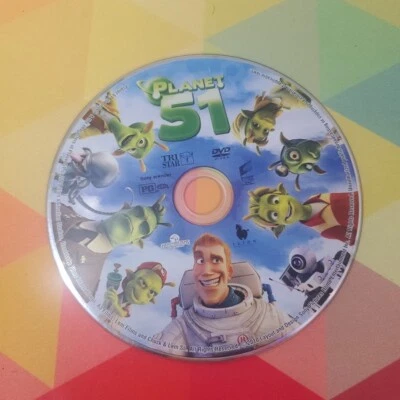 Planet 51 (2009) DVD Animated Family/Sci-fi Movie Disc Only - Image 1 of 4