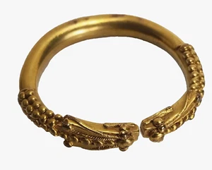 Vintage New York MET Art Museum goldfarben griechische Balkanregion Schlangen Armband Armreif - Bild 1 von 12