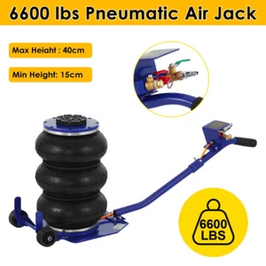 Car Pneumatic Triple Air Bag Jack Trolley 3Ton 6600lbs Max 400mm Lift Height UK - Picture 1 of 12