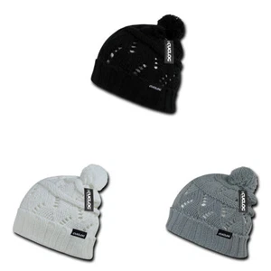Cuglog Ben Nevis Cuffed Slouchy Beanies Big Fuzzy Ball Style Winter Caps Hüte - Bild 1 von 7