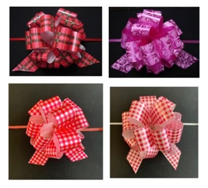 30 mm Band Zugschleife REGENBOGEN ROT Geschenk Wickel Hochzeit (Schleifengröße ca. 11,5 cm) 4 Stck. - Bild 1 von 8