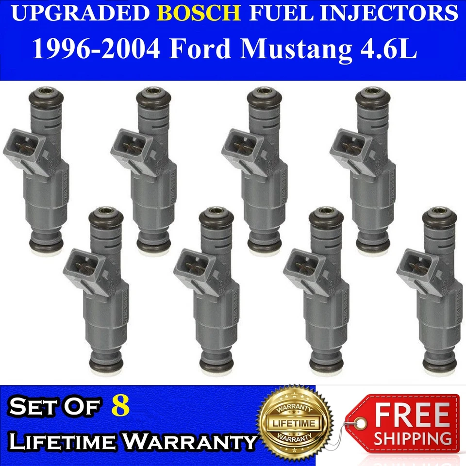 8X OEM Bosch III Fuel Injectors for 1996-2004 Ford Mustang 4.6L V8 24Lb Foto 1 de 1