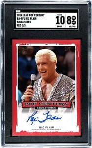 Ric Flair 2014 Leaf Pop Century Signatures /5 SSP BA-FR1 SGC 8 Auto 10 POP 1