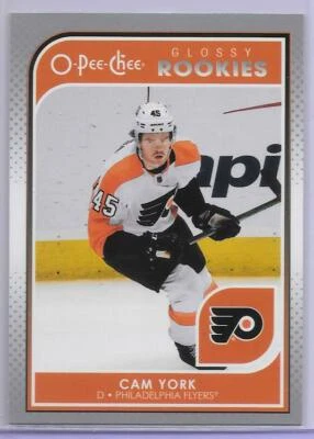 CAM YORK 2021-22 UD #1 OPC GLOSSY ROOKIES SSP INSERT RC/USA WJC GOLD/FLYERS - Image 1 of 2