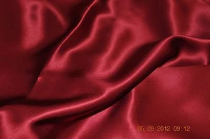 Pure silk crepe back satin, 19 momme, 114 cm, lipstick, sold by half meter - Picture 1 of 1