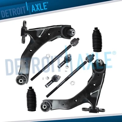 Front Lower Control Arms Tie Rods for 2005 - 2009 Hyundai Tiburon Kia Spectra 5 - Image 1 of 4