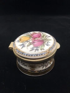 Staffordshire England Porzellan Klappdose Victoriana von Falcon China Schmuck - Bild 1 von 7