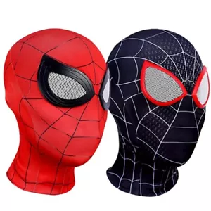 Adult Spiderman Mask Superhero Miles Morales Peter Parker SpiderMan Cosplay Mask - Picture 1 of 15