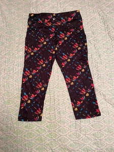 VEVO ACTIVE WOMENS HIGH WAISTED TECH CAPRI LEGGINGS LARGE - Picture 1 of 4