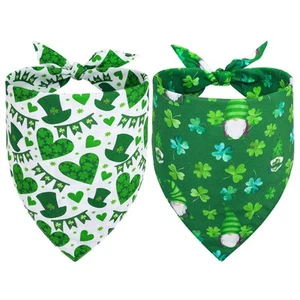 St. Patrick's Day Dog Bandana, 2 Pack Bandanas for St. Patrick's Day Clothes ... - Bild 1 von 7
