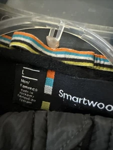 Smartwool Jacket Mens M Medium Insulated Merino Wool Zip gray Black READ - Picture 1 of 1