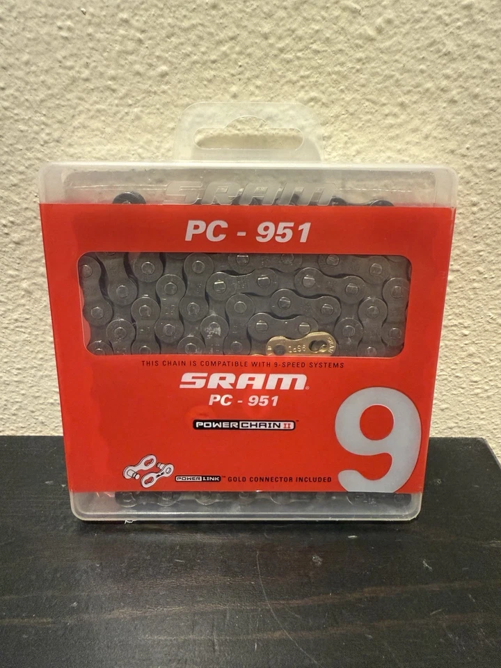 SRAM CHPC951 9 SPD Speed 114 Link MTB Road Bike Chain with Powerlink
