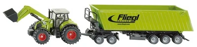 SIKU, CLAAS AXION with loader and FLIEGL 3 Axles with dolly 2 Axles Ech:1/50,... - Image 1 of 3