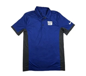 Nike DriFit NFL New York Giants NYG Polo Shirt Blue Gray Mens Medium - Picture 1 of 8