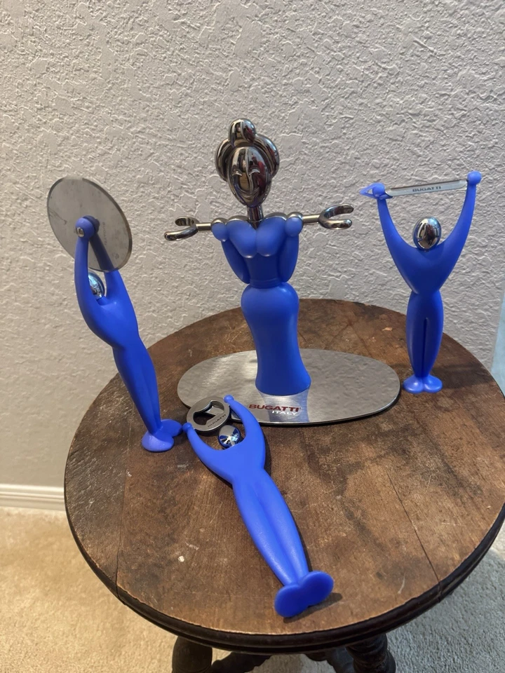 Bugatti Kitchen Utensil Set | Pizza Cutter, Peeler, Bottle Opener & Oil Holder - Image 1 of 4