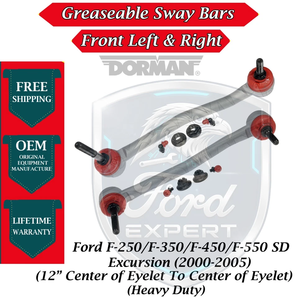 Barra estabilizadora delantera DORMAN OEM para Ford Excursion/F-250/350/450/550 SD 2000-2005 Foto 1 de 4